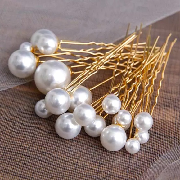 Wedding Pearl Hairpins - Picture 4 of 6
